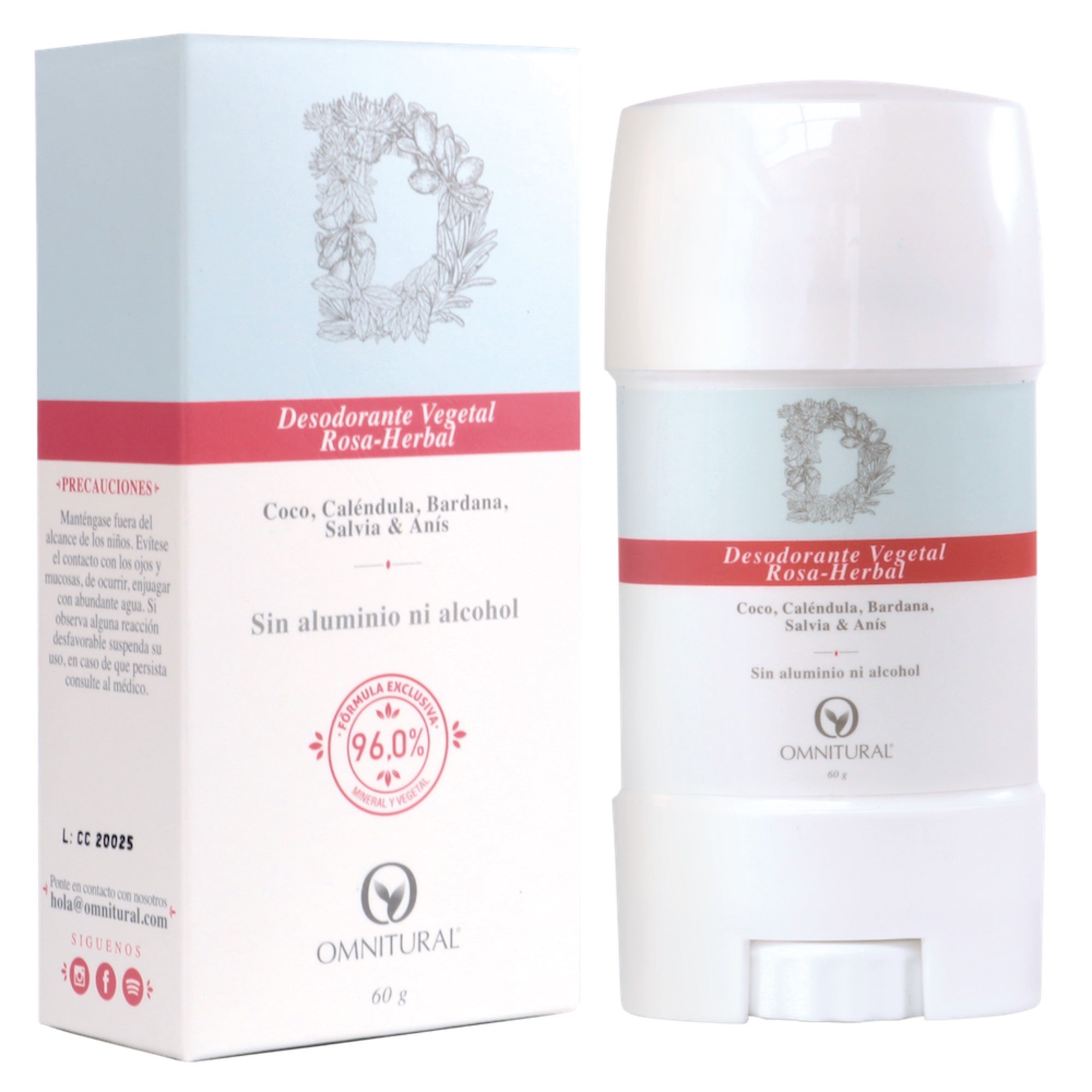 DESODORANTE VEGETAL ROSA HERBAL- PRIMER USO
